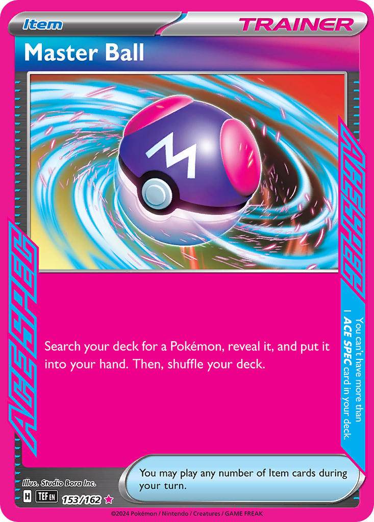 Master Ball⁣ - Temporal Forces⁣ (ACE Rare)⁣ [153] English / Near Mint / Normal