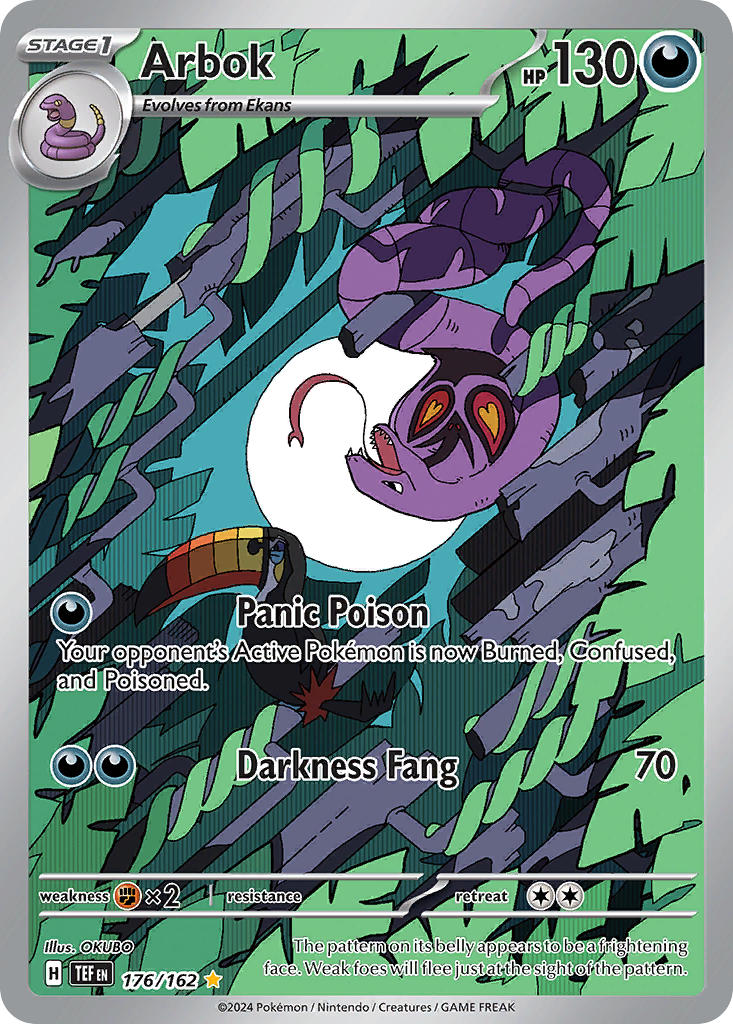 Arbok⁣ - Temporal Forces⁣ (Illustration Rare)⁣ [176] English / Excellent / Normal