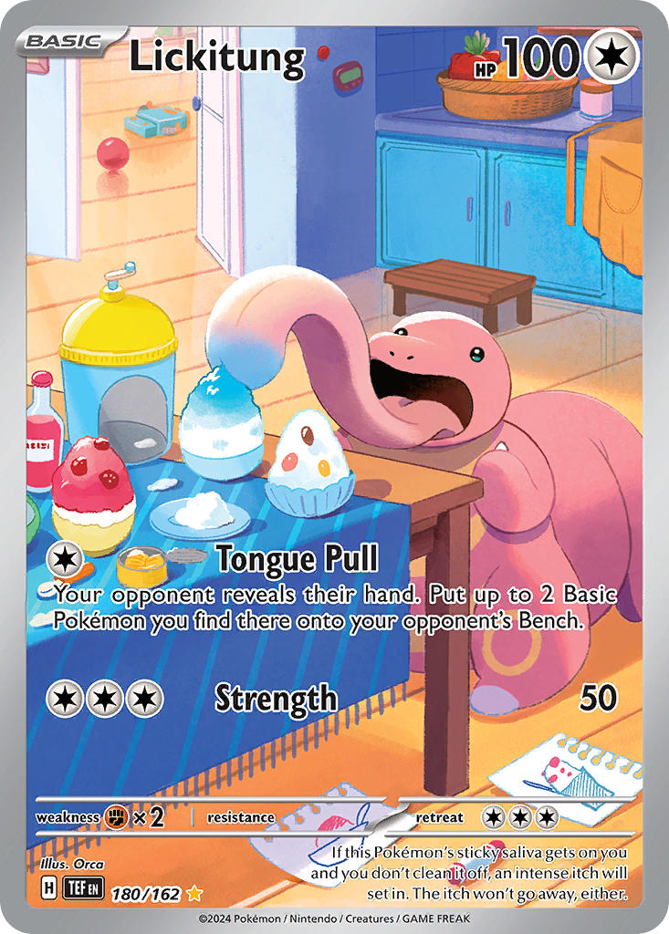 Lickitung⁣ - Temporal Forces⁣ (Illustration Rare)⁣ [180] English / Near Mint / Normal