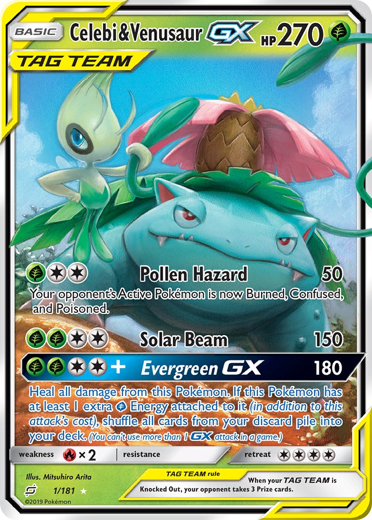 Celebi & Venusaur GX - Team Up (Ultra Rare) [1] Kortspil