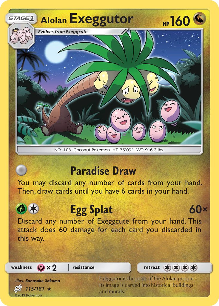 Alolan Exeggutor⁣ - Team Up⁣ (Rare)⁣ [115] English / Near Mint / Reverse-Holo Normal