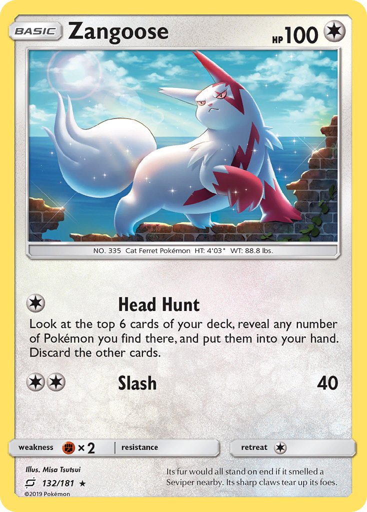 Zangoose⁣ - Team Up⁣ (Holo Rare)⁣ [132] English / Excellent / Normal