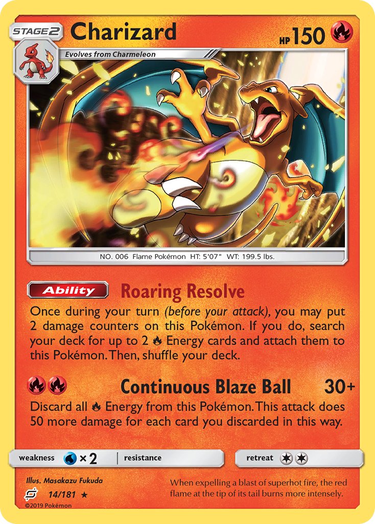 Charizard - Team Up (Rare) [14] Kortspil