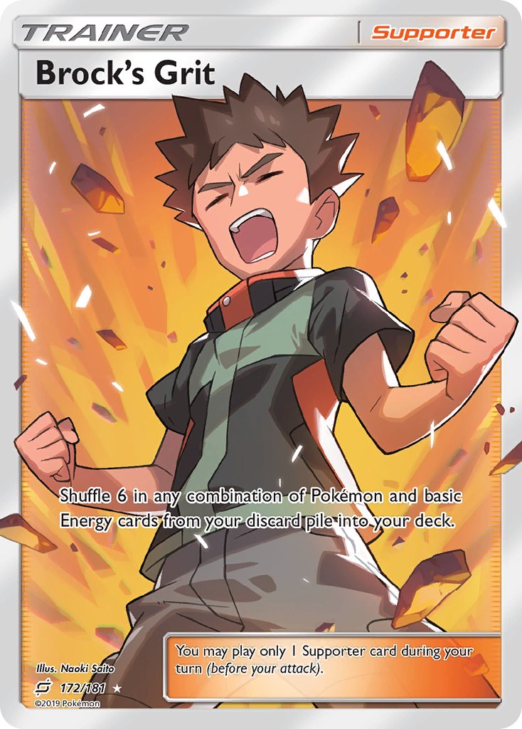 Brock's Grit⁣ - Team Up⁣ (Ultra Rare)⁣ [172] English / Near Mint / Normal