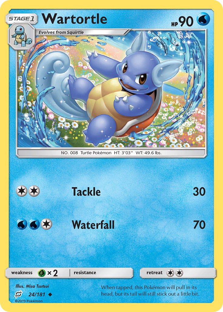 Wartortle⁣ - Team Up⁣ (Uncommon)⁣ [24] English / Near Mint / Reverse-Holo Normal
