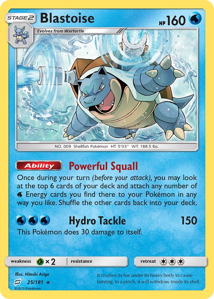 Blastoise⁣ - Team Up⁣ (Rare)⁣ [25] English / Excellent / Normal