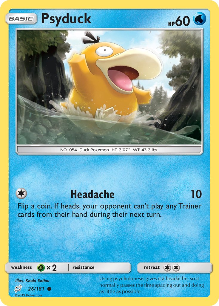 Psyduck⁣ - Team Up⁣ (Common)⁣ [26] English / Near Mint / Reverse-Holo Normal