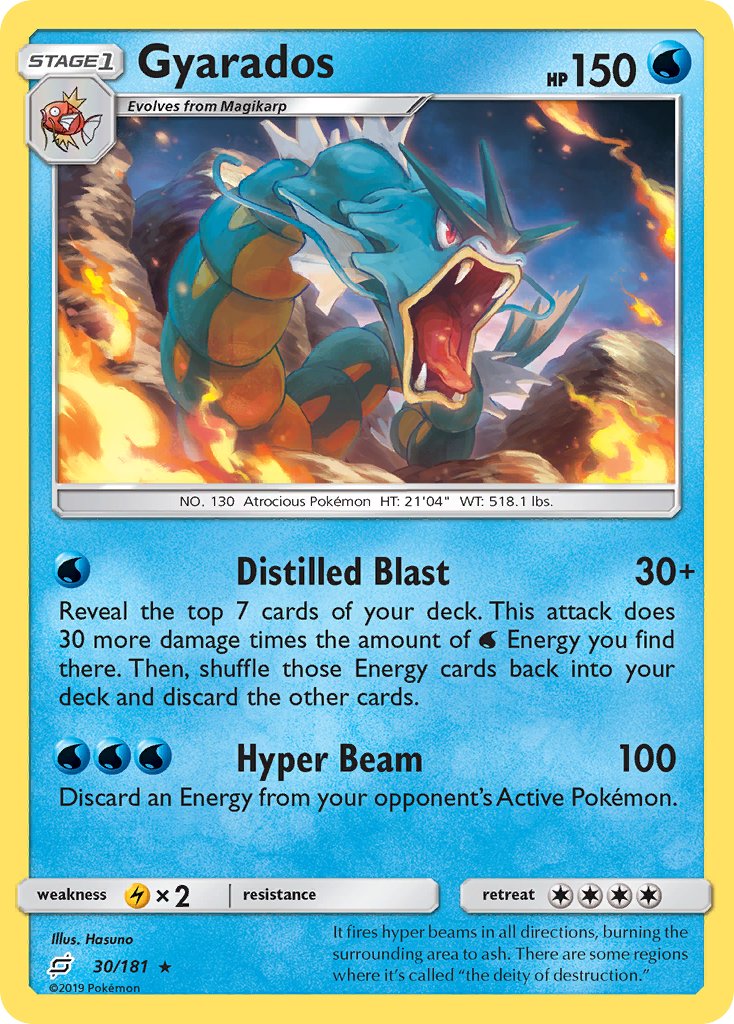 Gyarados⁣ - Team Up⁣ (Holo Rare)⁣ [30] English / Near Mint / Reverse-Holo Normal