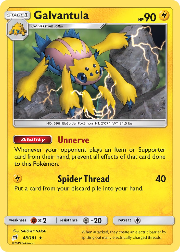 Galvantula⁣ - Team Up⁣ (Rare)⁣ [48] English / Near Mint / Normal