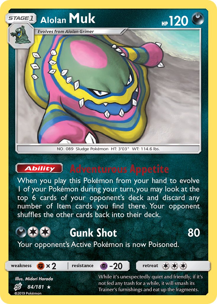 Alolan Muk⁣ - Team Up⁣ (Rare)⁣ [84] English / Near Mint / Normal