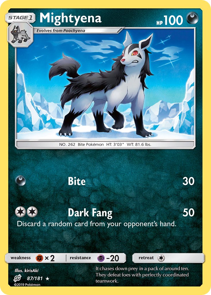 Mightyena⁣ - Team Up⁣ (Rare)⁣ [87] English / Near Mint / Reverse-Holo Normal