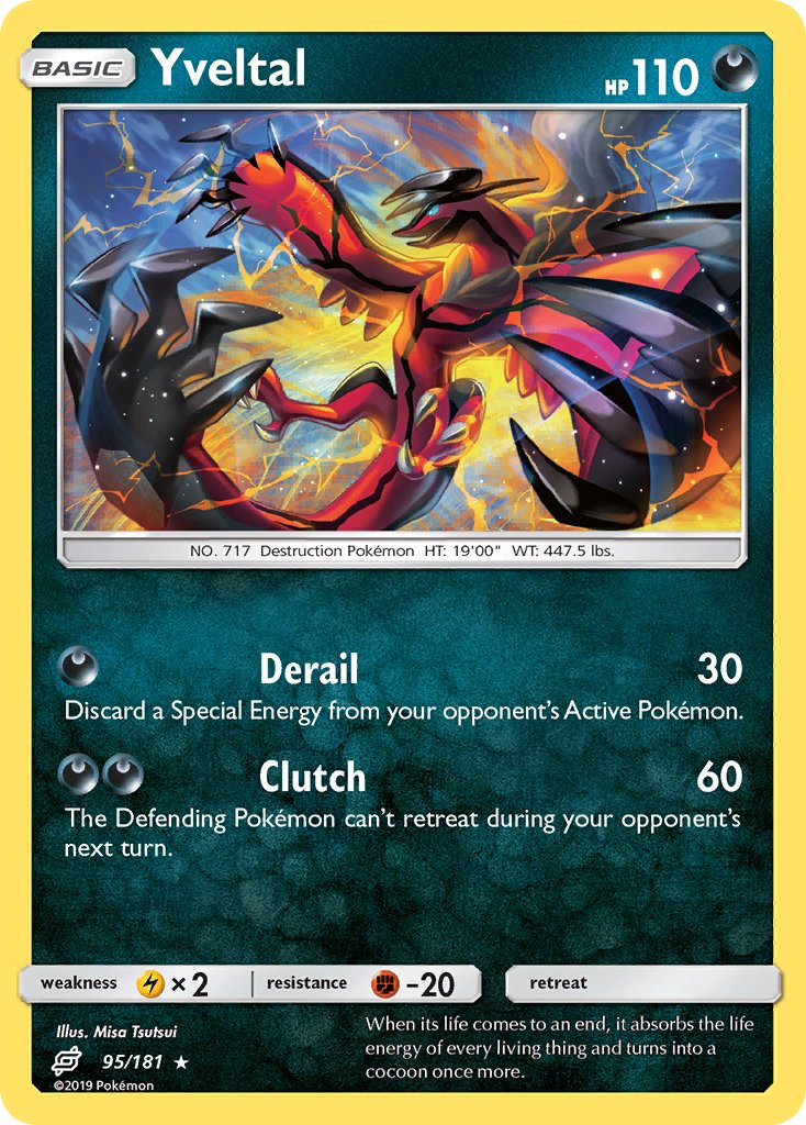 Yveltal⁣ - Team Up⁣ (Holo Rare)⁣ [95] English / Near Mint / Reverse-Holo Normal