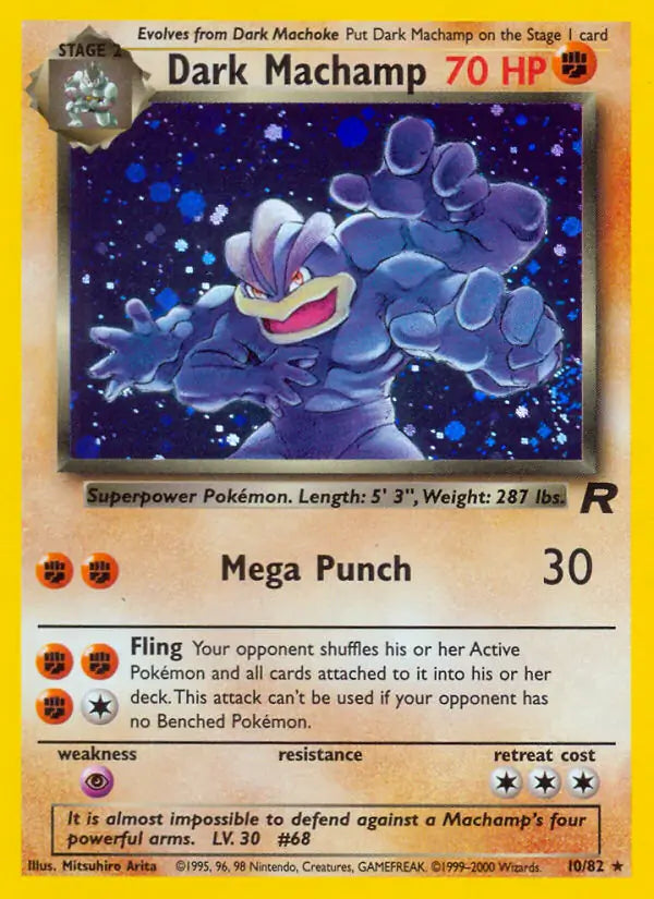 Dark Machamp - Team Rocket (Holo Rare) [10] Kortspil