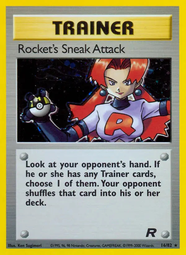 Rocket's Sneak Attack - Team Rocket (Holo Rare) [TR-16] English / Poor / Normal