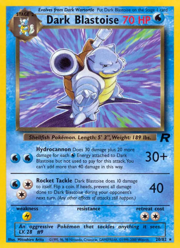 Dark Blastoise⁣ - Team Rocket⁣ (Rare)⁣ [20] English / Light Played / Normal