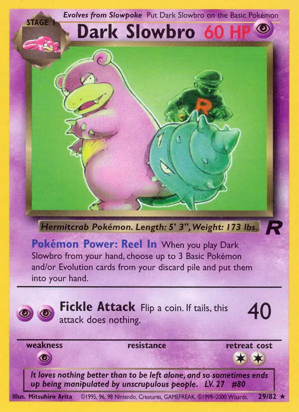 Dark Slowbro - Team Rocket (Rare) [TR-29] English / Played / Normal