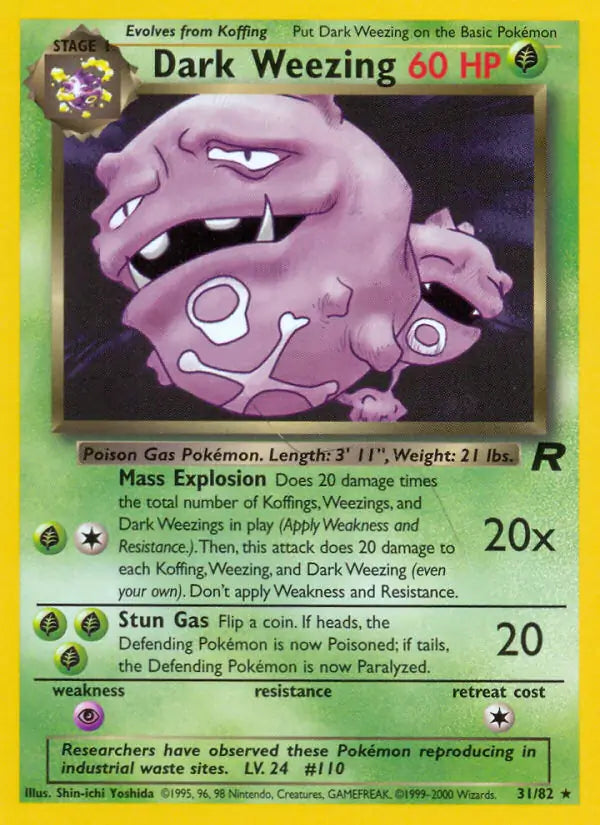 Dark Weezing - Team Rocket (Rare) [31] Kortspil