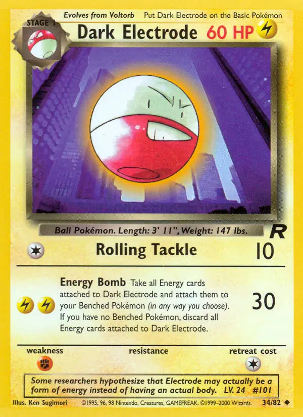 Dark Electrode⁣ - Team Rocket⁣ (Uncommon)⁣ [34] English / Played / Normal