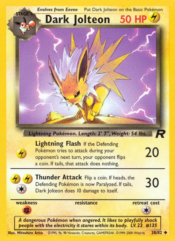 Dark Jolteon⁣ - Team Rocket⁣ (Uncommon)⁣ [38] English / Excellent / Normal