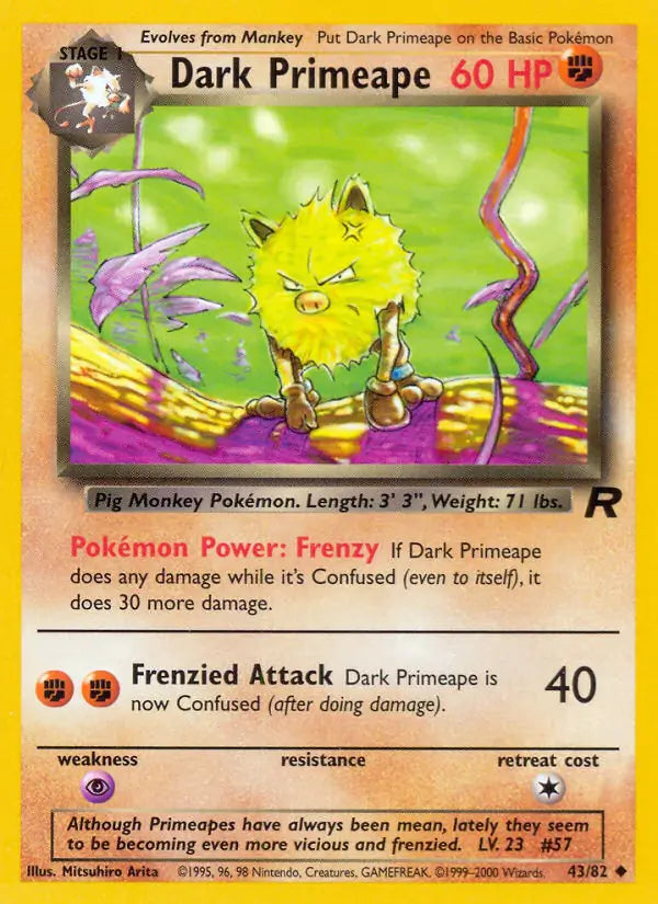 Dark Primeape - Team Rocket (Uncommon) [TR-43] English / Near Mint / Normal