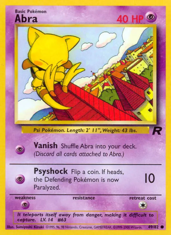 Abra - Team Rocket (Common) [49] Kortspil