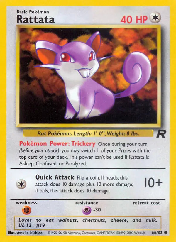 Rattata⁣ - Team Rocket⁣ (Common)⁣ [66] English / Light Played / Normal