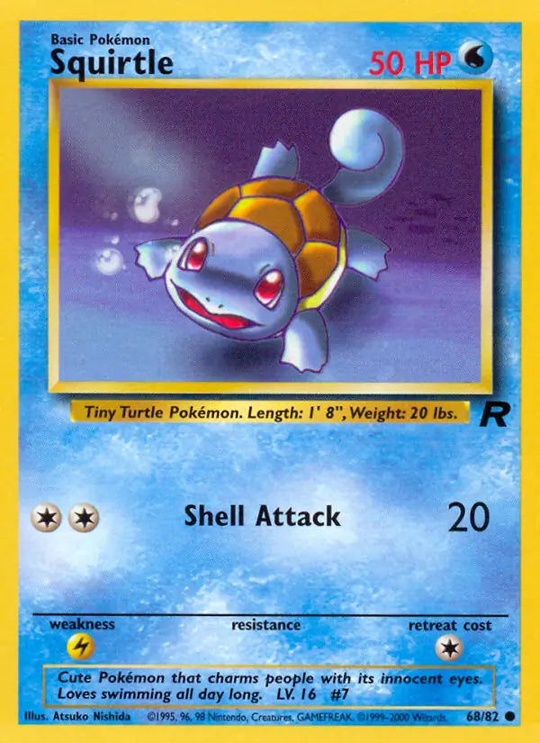 Squirtle⁣ - Team Rocket⁣ (Common)⁣ [68] English / Played / Normal