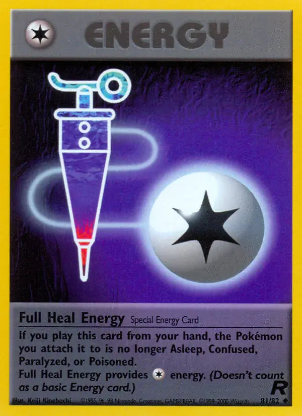 Full Heal Energy⁣ - Team Rocket⁣ (Uncommon)⁣ [81] English / Light Played / Normal