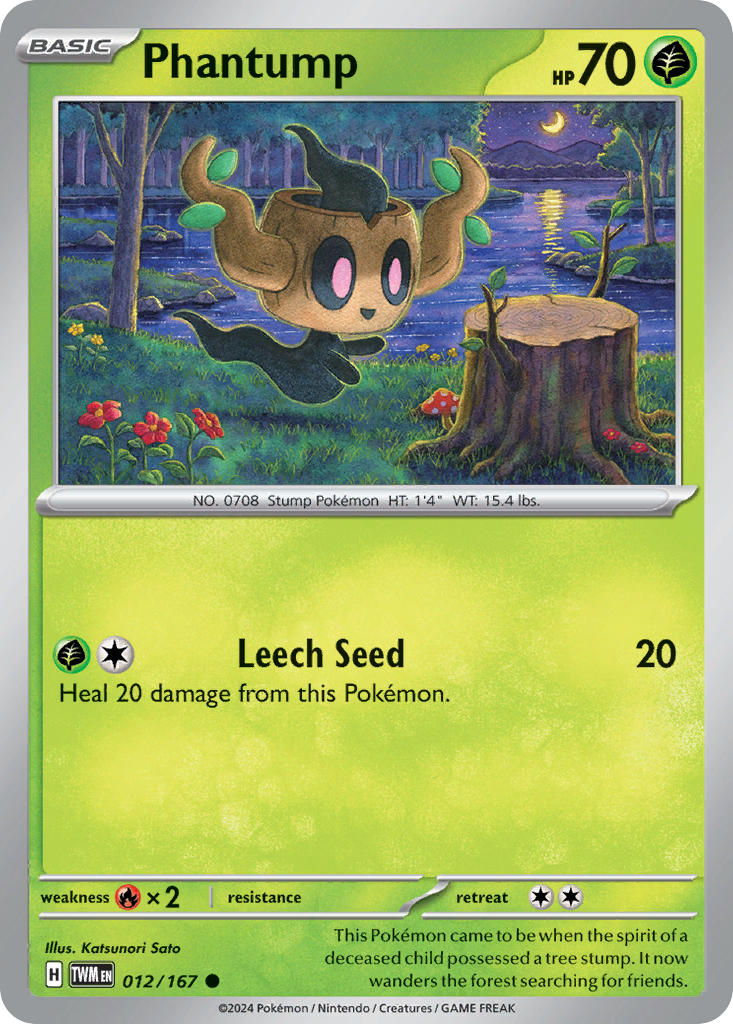 Phantump⁣ - Twilight Masquerade⁣ (Common)⁣ [012] English / Near Mint / Reverse-Holo Normal