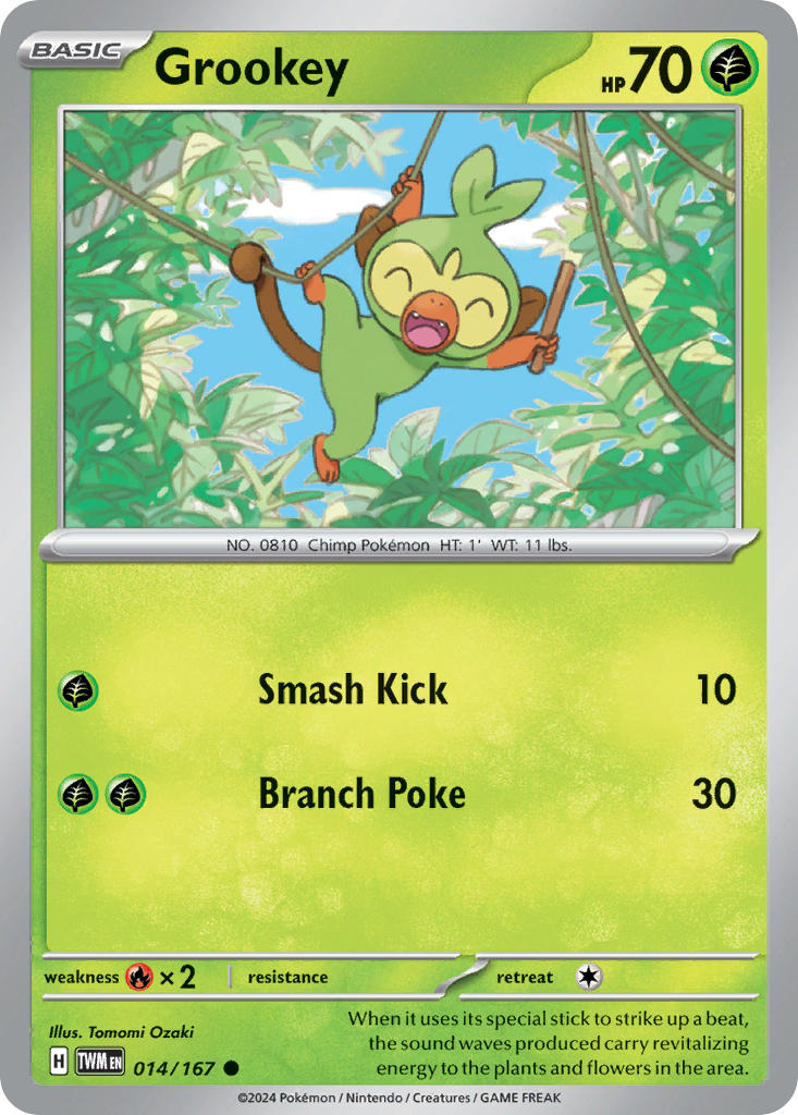 Grookey⁣ - Twilight Masquerade⁣ (Common)⁣ [014] English / Near Mint / Normal