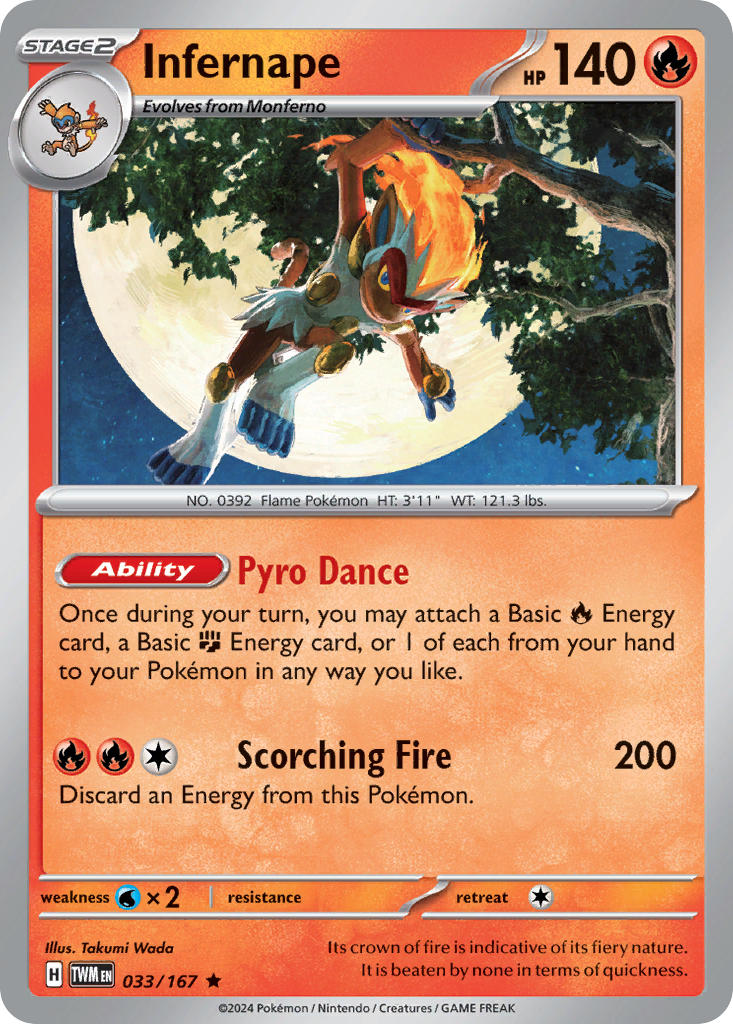 Infernape⁣ - Twilight Masquerade⁣ (Rare)⁣ [033]