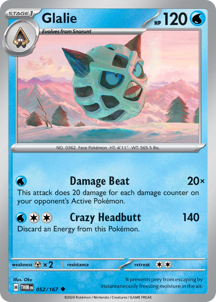 Glalie⁣ - Twilight Masquerade⁣ (Uncommon)⁣ [052]