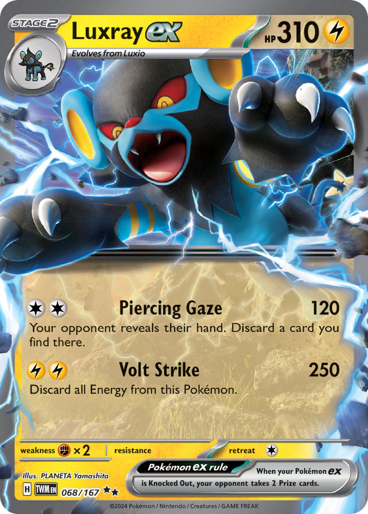 Luxray ex⁣ - Twilight Masquerade⁣ (Double Rare)⁣ [068] English / Near Mint / Normal