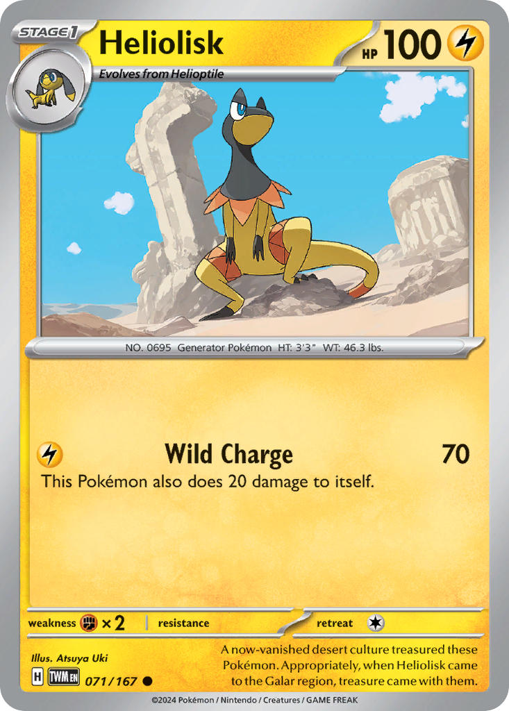 Heliolisk⁣ - Twilight Masquerade⁣ (Common)⁣ [071] English / Near Mint / Normal