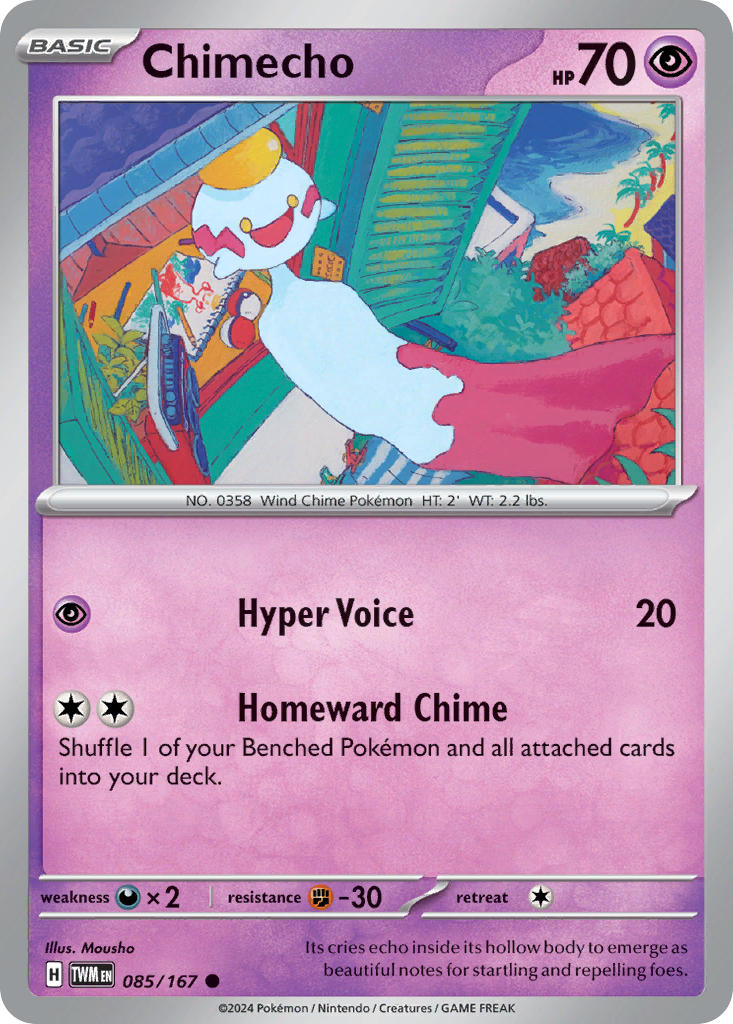 Chimecho⁣ - Twilight Masquerade⁣ (Common)⁣ [085] English / Near Mint / Normal