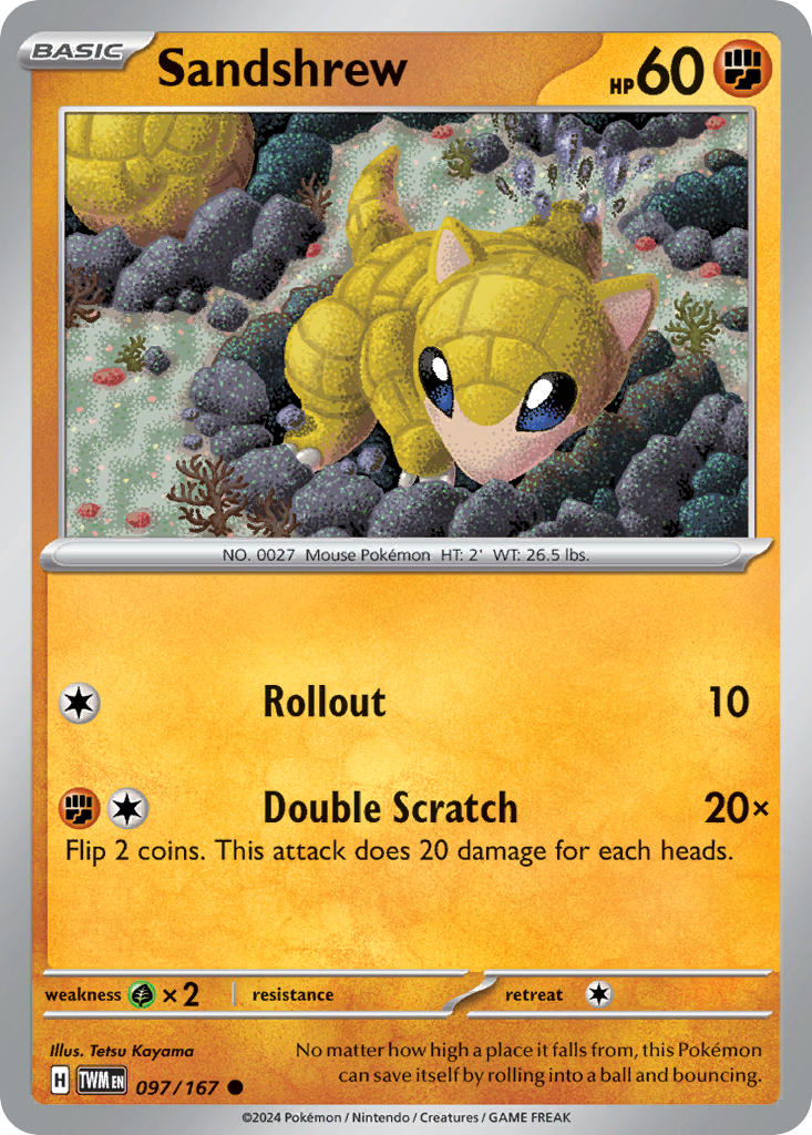 Sandshrew⁣ - Twilight Masquerade⁣ (Common)⁣ [097] English / Near Mint / Normal