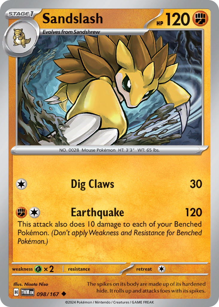 Sandslash⁣ - Twilight Masquerade⁣ (Uncommon)⁣ [098] English / Near Mint / Normal