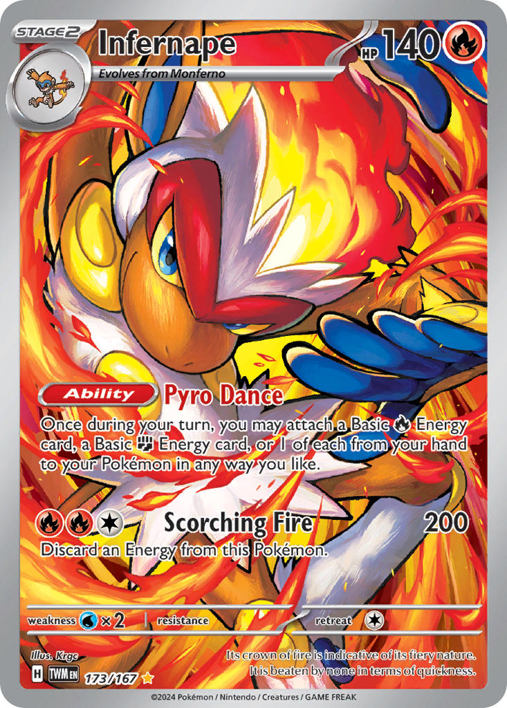 Infernape⁣ - Twilight Masquerade⁣ (Illustration Rare)⁣ [173] English / Near Mint / Normal