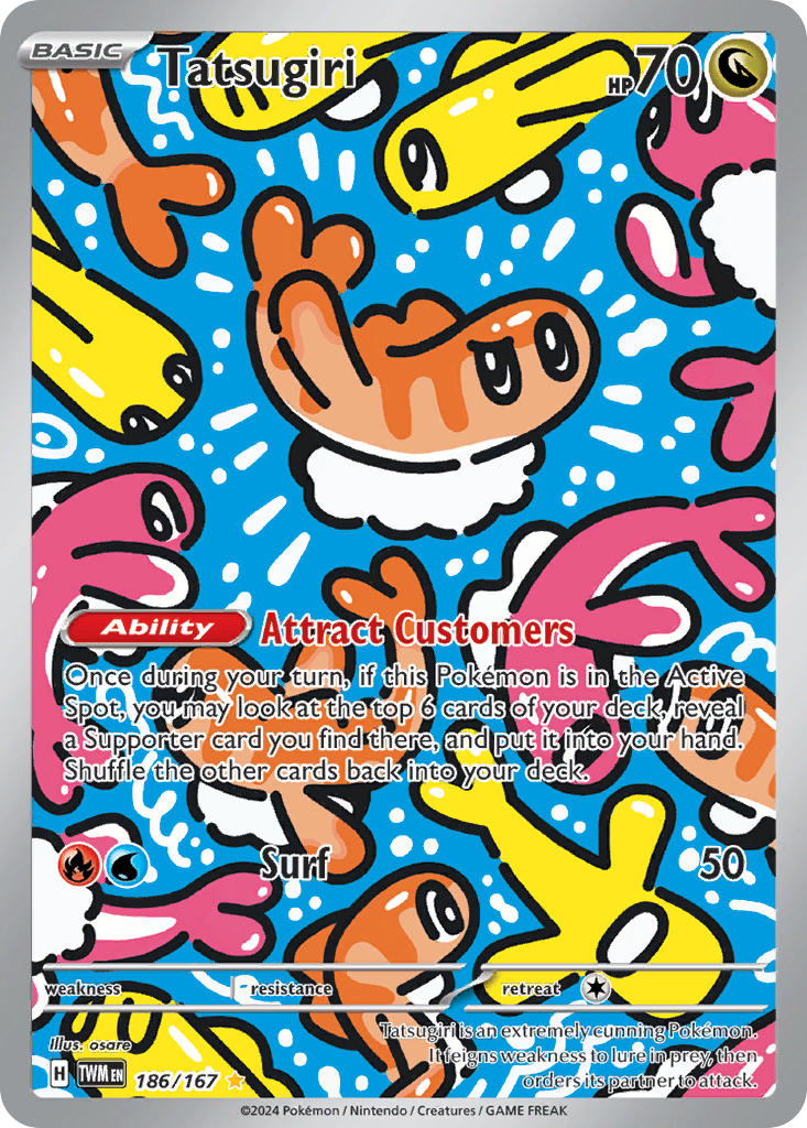 Tatsugiri⁣ - Twilight Masquerade⁣ (Illustration Rare)⁣ [186] English / Near Mint / Normal