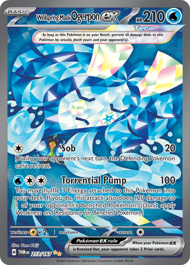 Wellspring Mask Ogerpon ex⁣ - Twilight Masquerade⁣ (Special Illustration Rare)⁣ [213] English / Near Mint / Normal