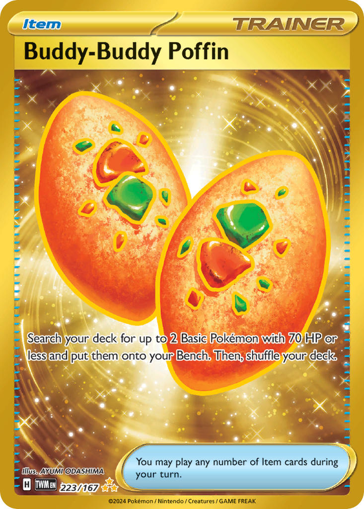 Buddy-Buddy Poffin⁣ - Twilight Masquerade⁣ (Secret Rare)⁣ [223] English / Near Mint / Normal