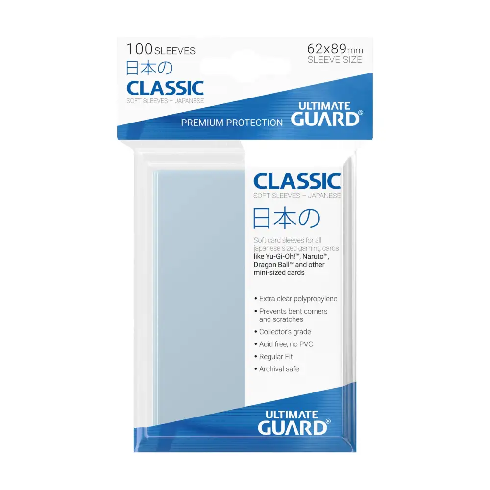 Ultimate Guard: Classic Soft Sleeves - Japanese Size (100 stk.) Sleeves Gamegenic 