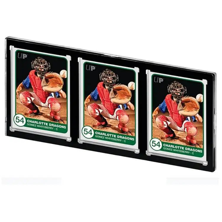 Ultra Pro: Black Border 3-Card Frame One Touch 35 pt. Magnetic Holder Tilbehør Ultra Pro 
