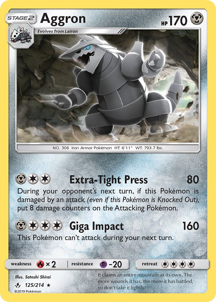 Aggron - Unbroken Bonds (Rare) [UNB-125] English / Near Mint / Normal
