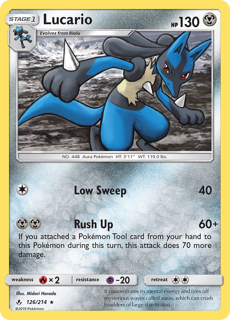 Lucario - Unbroken Bonds (Holo Rare) [UNB-126] English / Near Mint / Normal