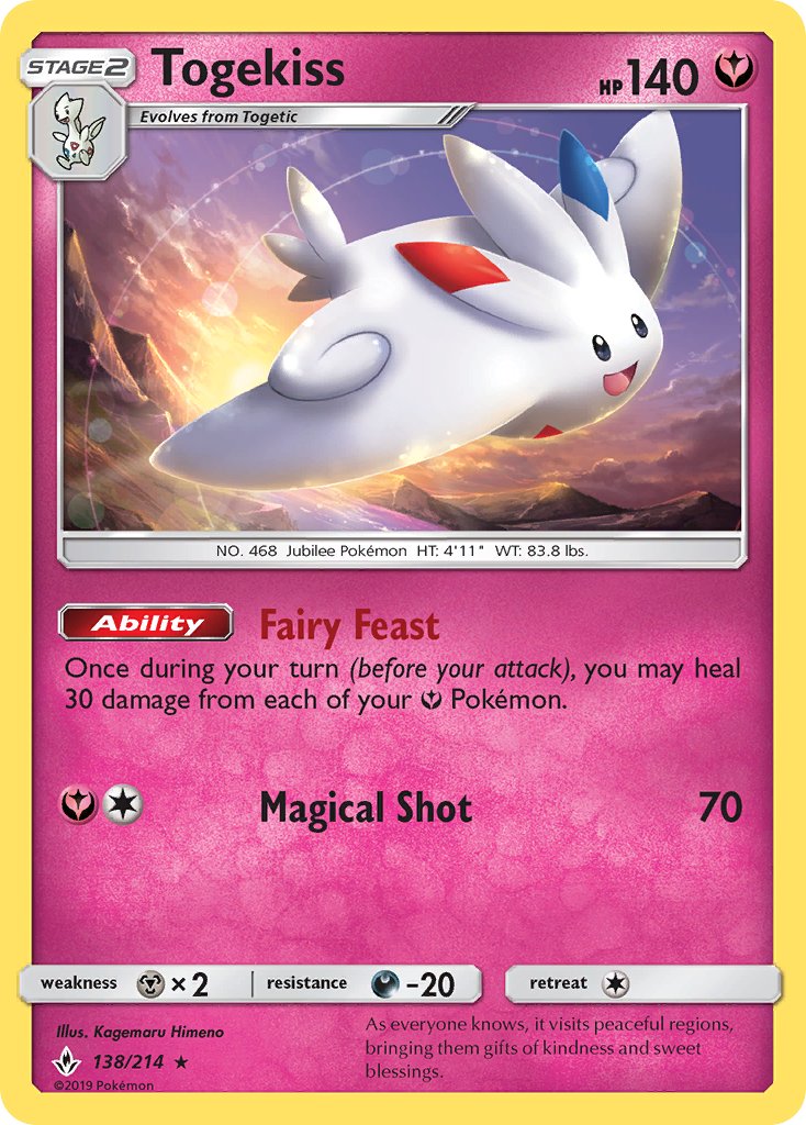 Togekiss - Unbroken Bonds (Holo Rare) [UNB-138] English / Near Mint / Normal