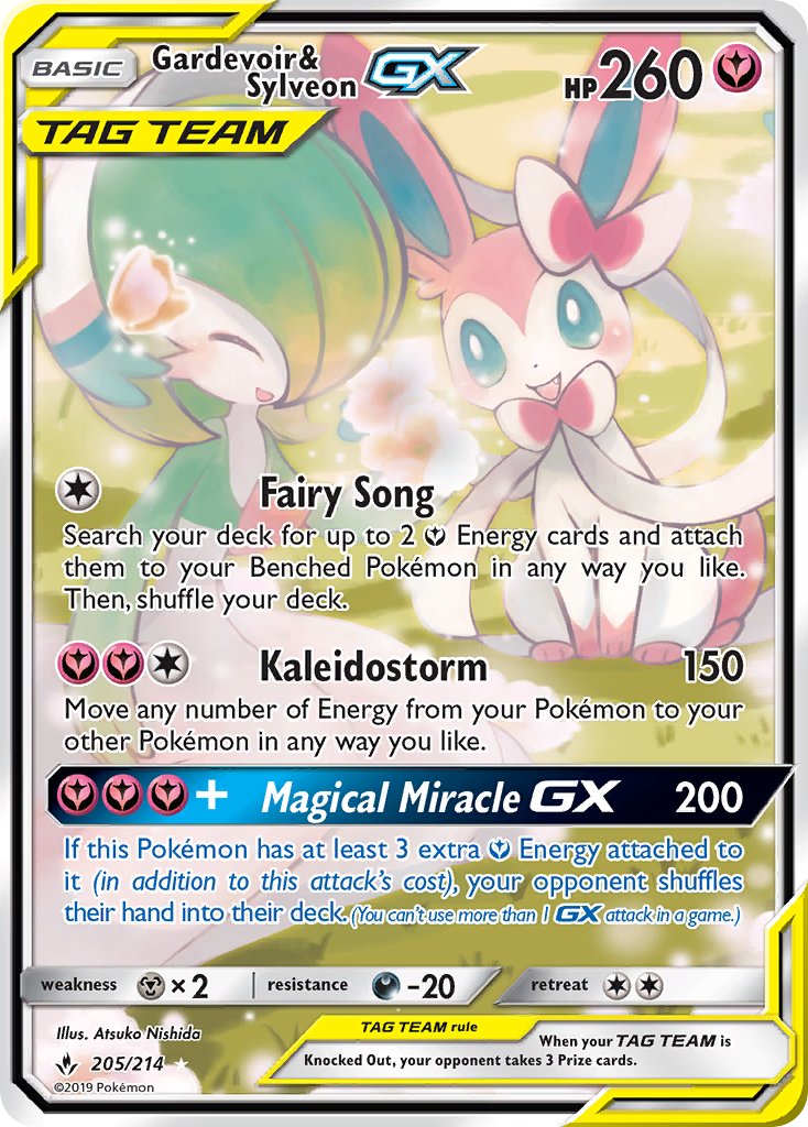 Gardevoir & Sylveon GX - Unbroken Bonds (Ultra Rare) [UNB-205] English / Near Mint / Normal