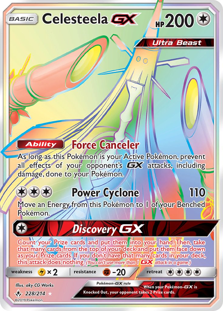 Celesteela GX - Unbroken Bonds (Secret Rare) [UNB-228] English / Near Mint / Normal