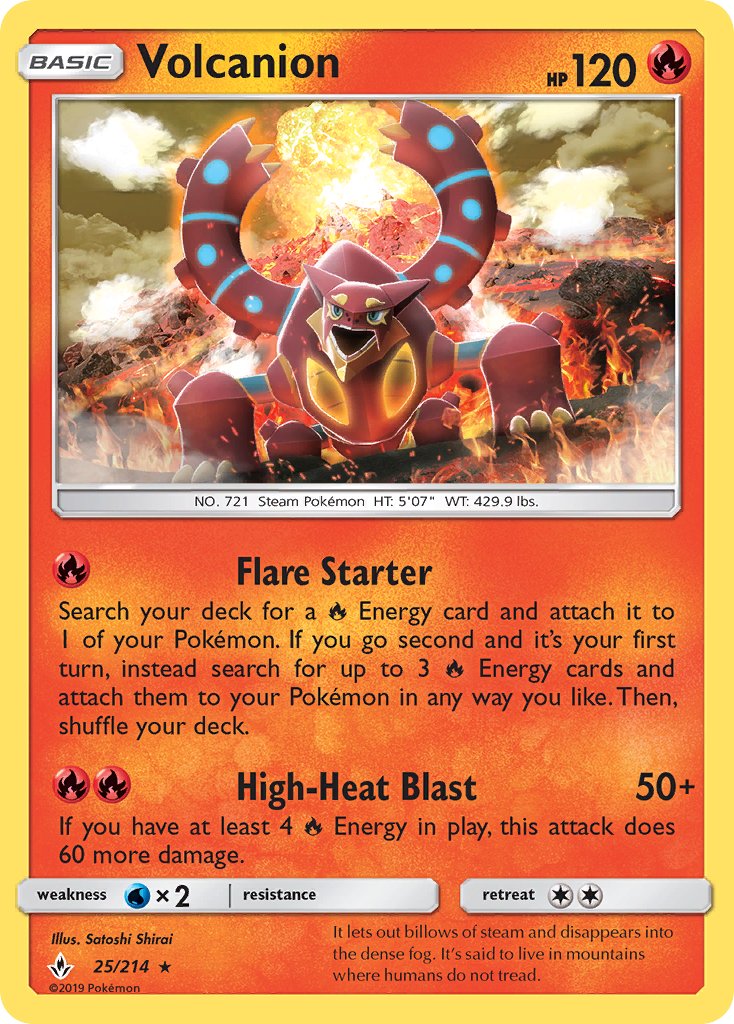 Volcanion - Unbroken Bonds (Holo Rare) [UNB-25] English / Near Mint / Normal
