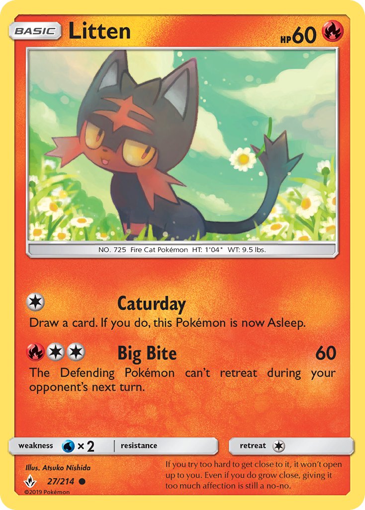 Litten - Unbroken Bonds (Common) [UNB-27] English / Near Mint / Normal